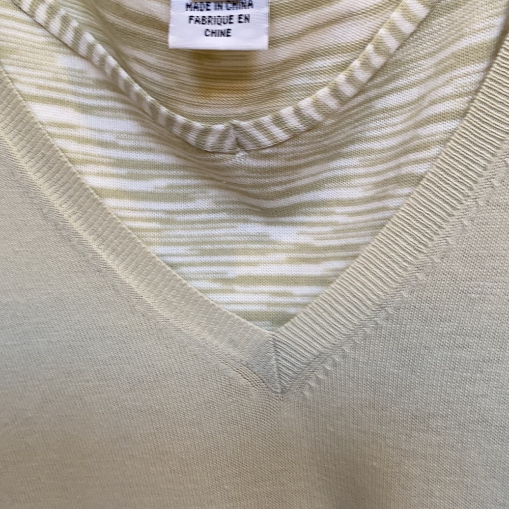 Calvin Klein 100% cotton 1 knit top-Large/w/1 stripe camisole-Medium - Picture 3 of 8